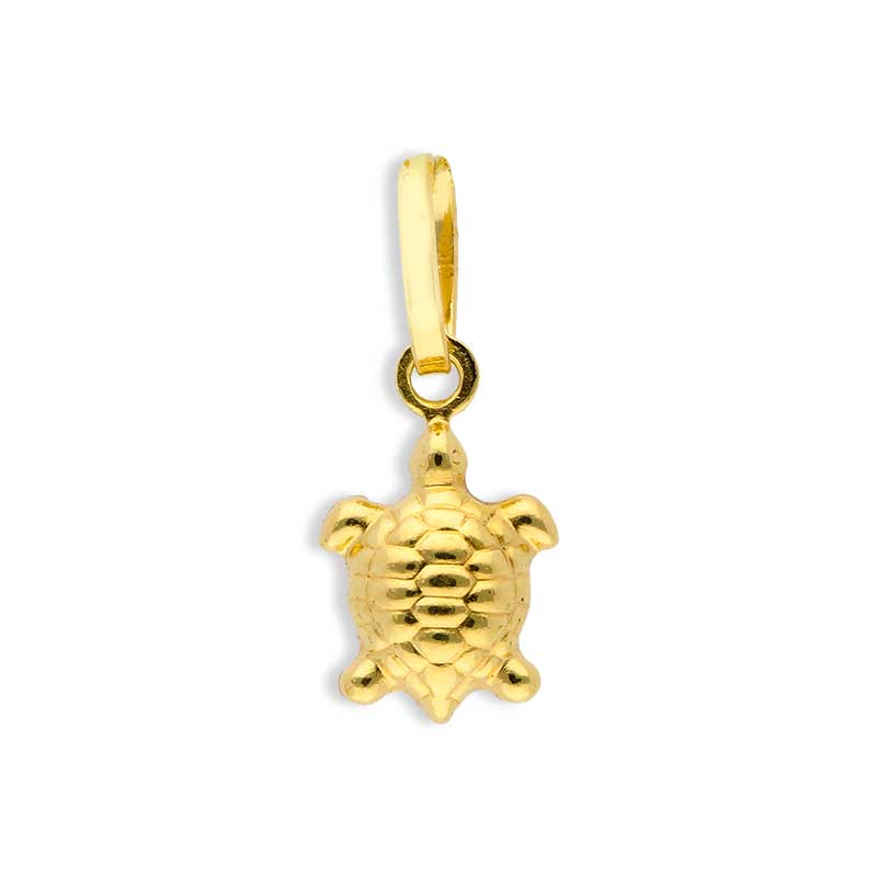 18k Gold Turtle Pendant