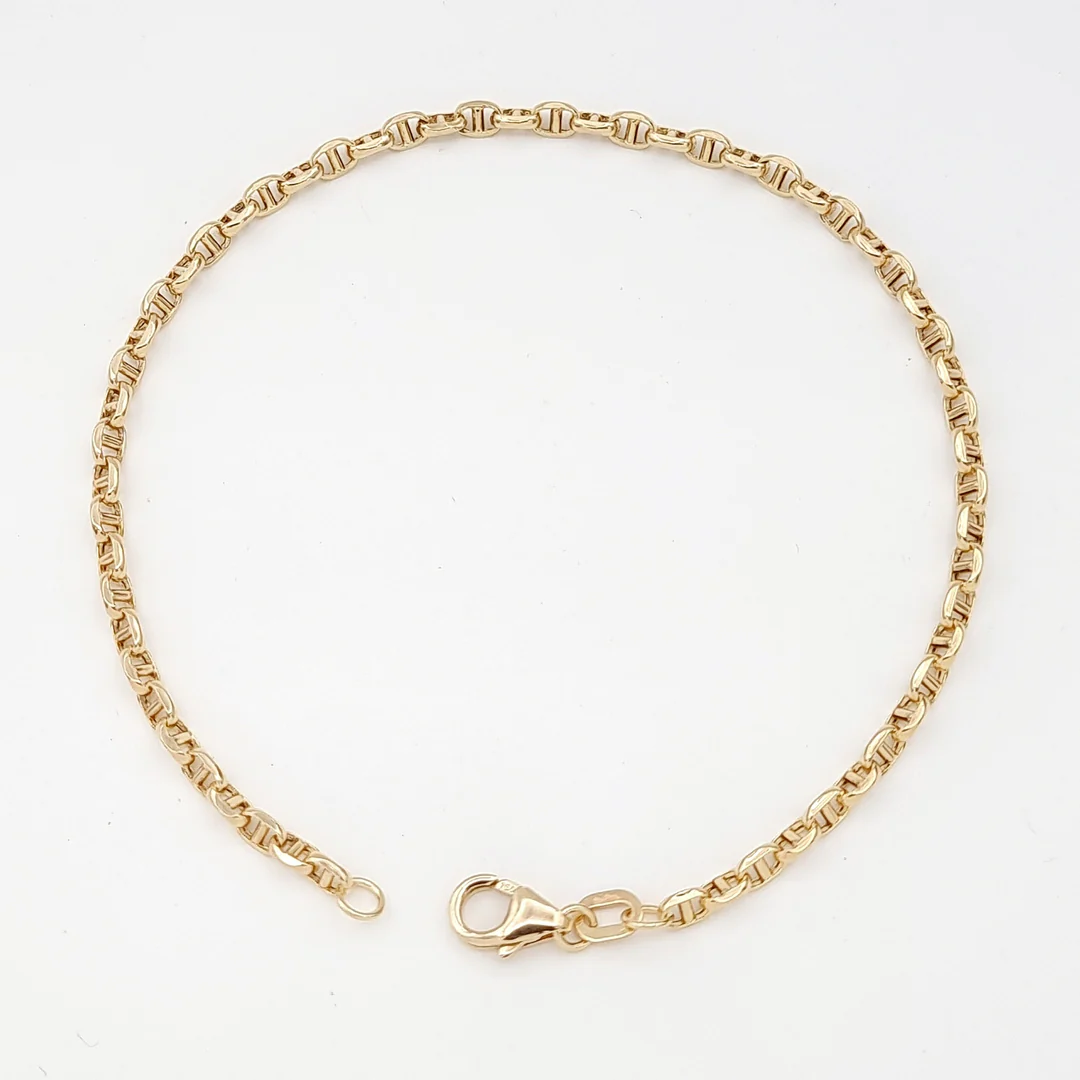 18k Gold Mariner Linked Thin Bracelet