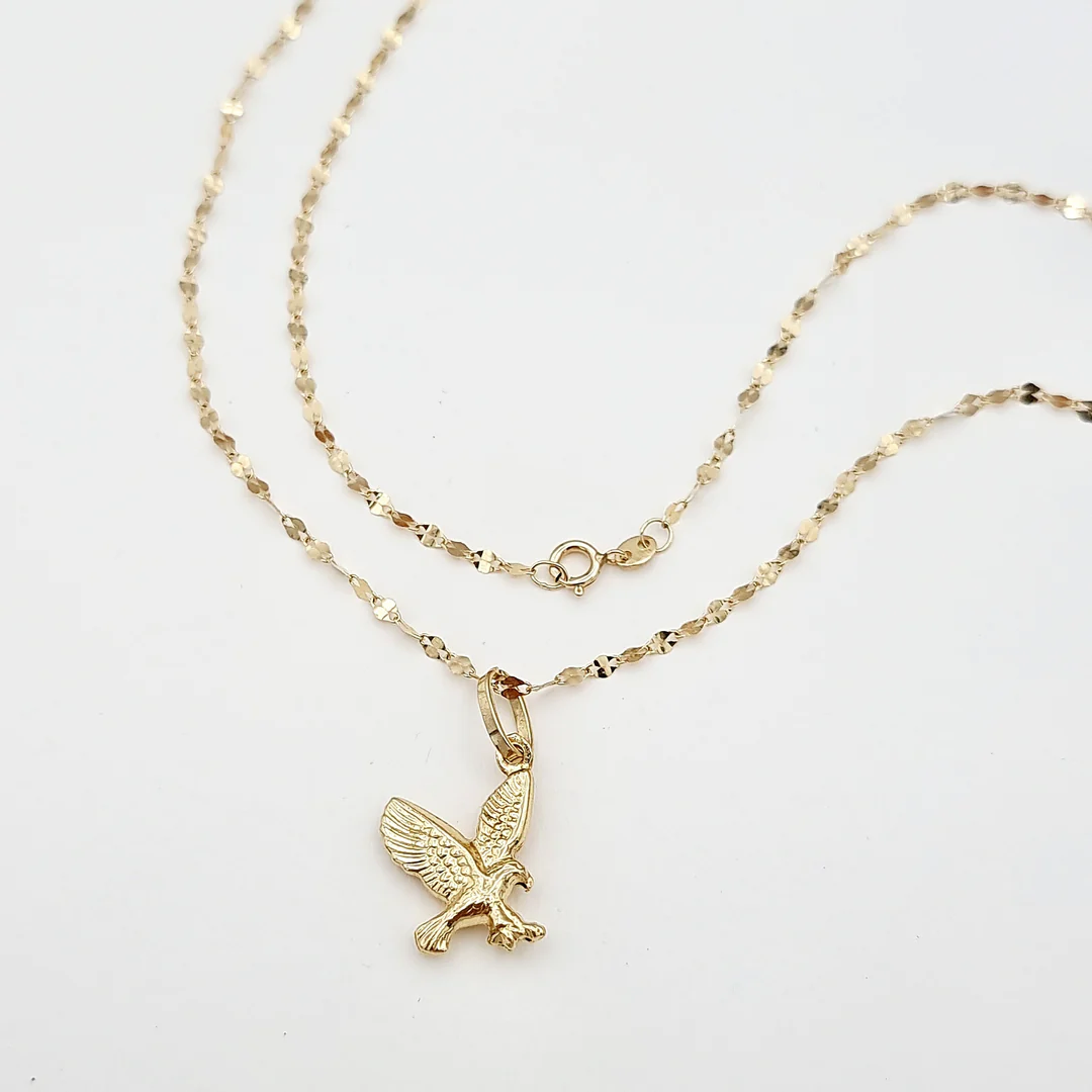 18k Gold Eagle Necklace