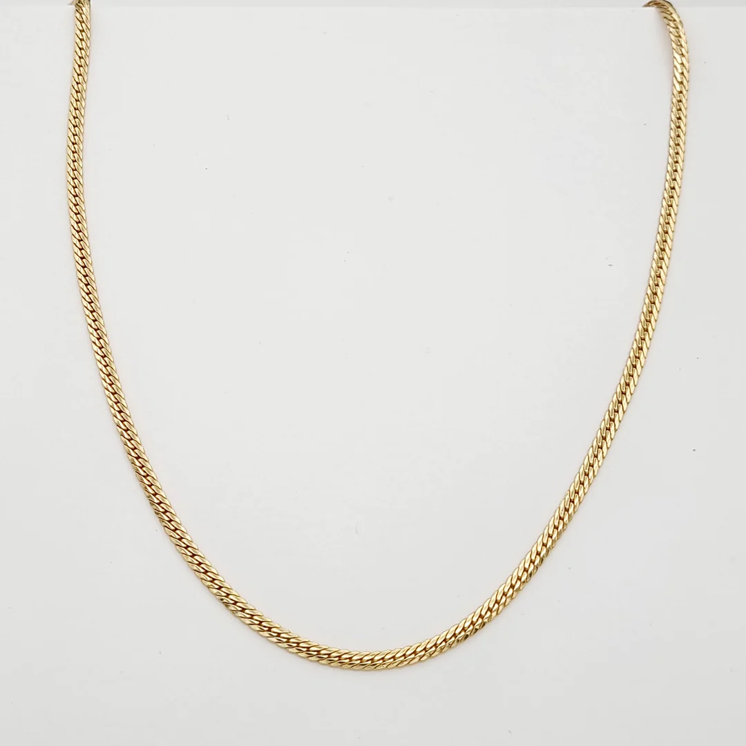 18k Gold Flat Chain 45cm