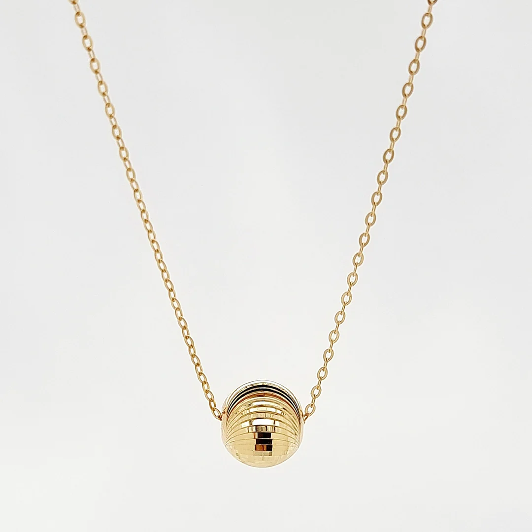 18k Gold Ball Necklace