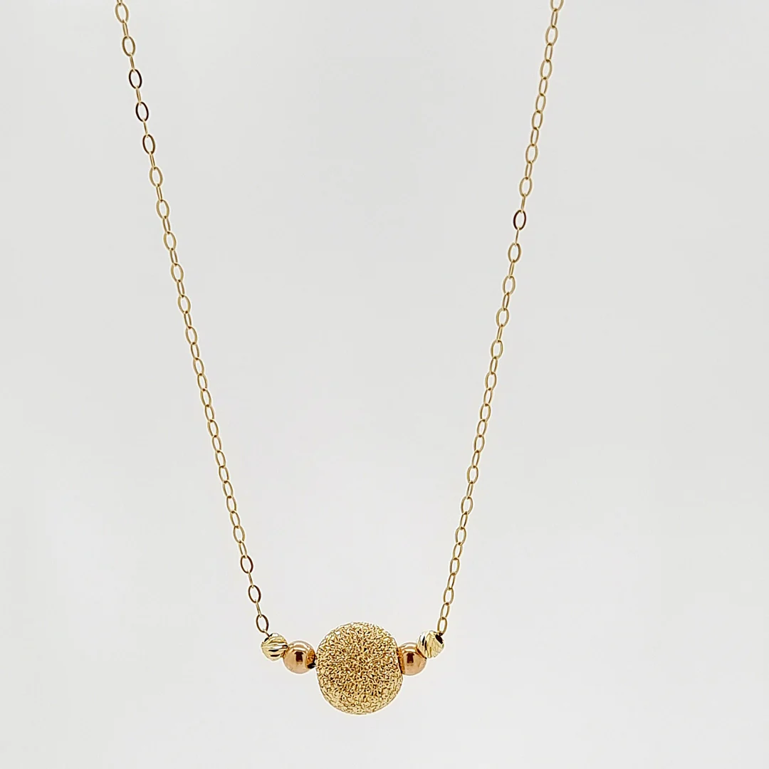 18k Gold Ball Seeds Necklace