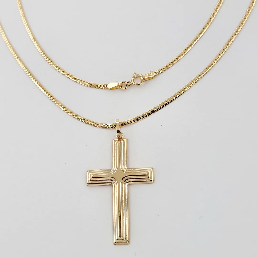 18k Gold Cross Necklace