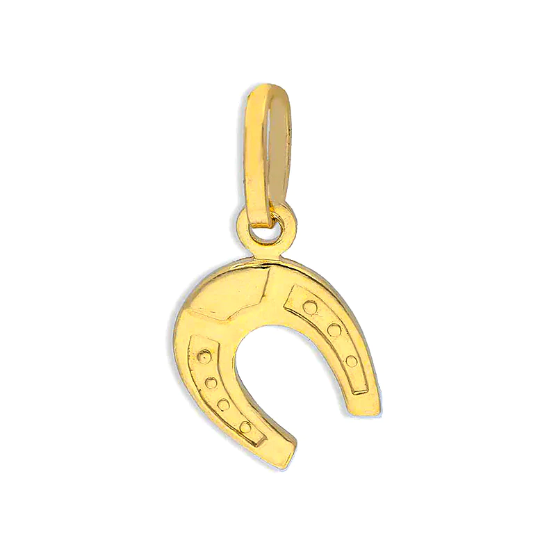 18k Gold Horseshoe Pendant