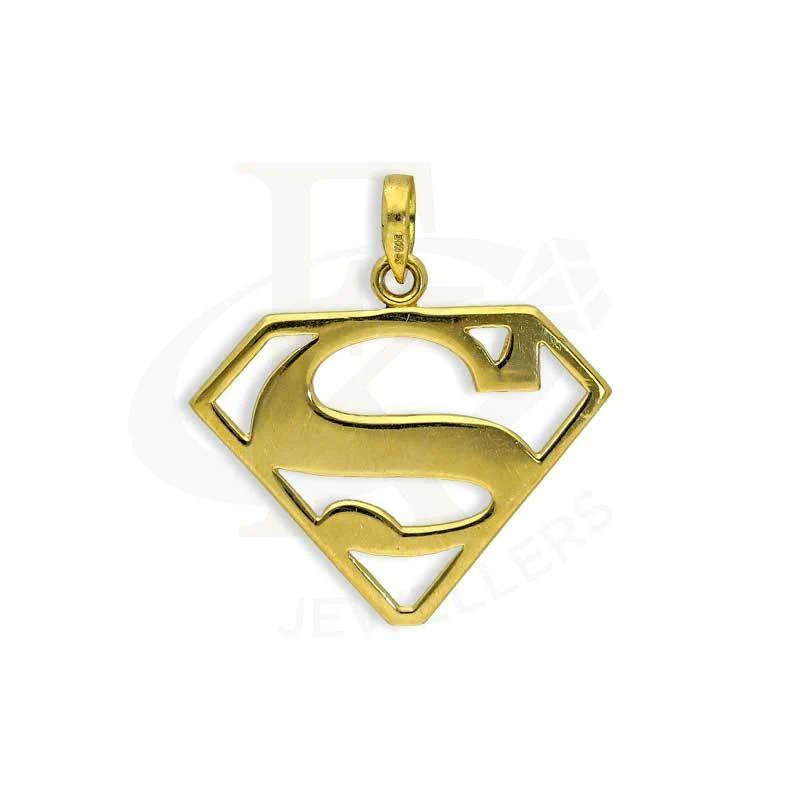 18k Gold Superman Pendant