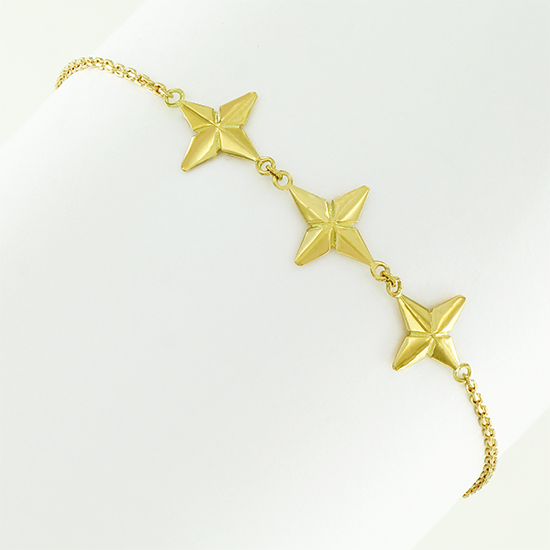 18k Gold Star Bracelet