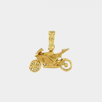 18k Bike pendant