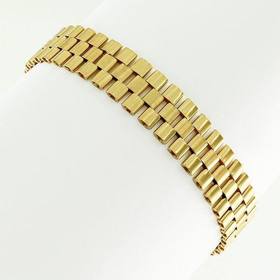 18k Gold Rolex style Bracelet